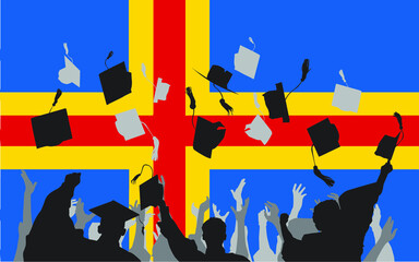 Naklejka premium Graduation in aland islandsuniversities