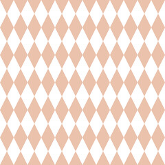 Fototapeta premium White seamless pattern with beige rhombuses.