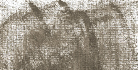 Muted gray acrylic colors painting on canvas with irregular forms texture abstract banner background. Handmade, organic, original.