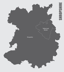 Shropshire county administrative map