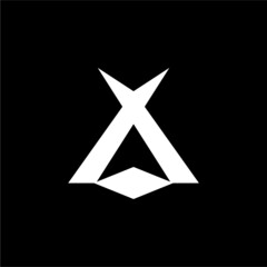 AX initial camp or technology logo vector image