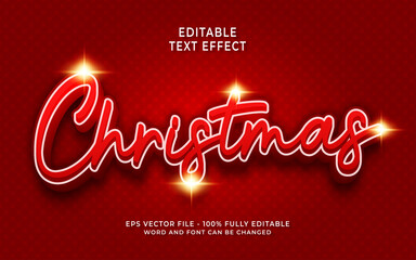 Merry christmas editable text effect