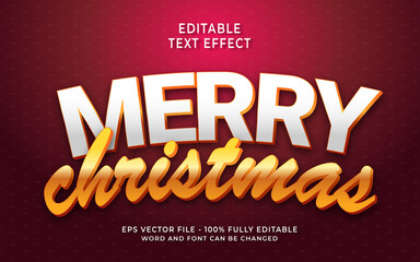 Merry christmas editable text effect