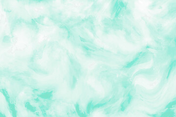 Mint green gradient watercolor background. Hand drawn aquarelle texture. Light green background.