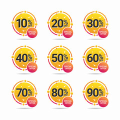 Discount banners sale set template