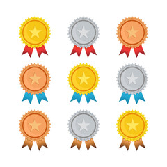 gold, silver and bronze medal template