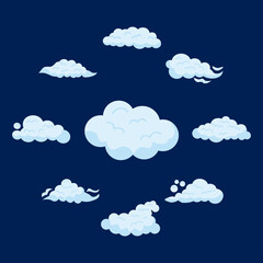 clouds sky nine icons
