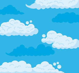 seven clouds sky icons
