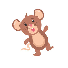 Set cute mice character, mouse cartoon animal.