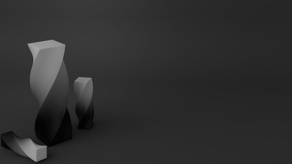 3d Rendered simple object slide to use as any type of graphic resource for presentations and others.