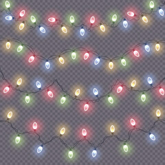 Garland, LED neon Christmas lights, glow lamp.