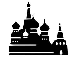 Black sketch of Moscow Kremlin