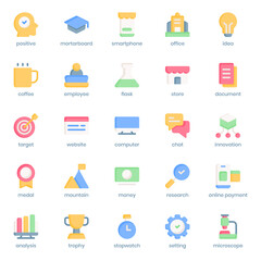 Start Up icon pack for your website design, logo, app, UI. Start Up icon flat design. Vector graphics illustration and editable stroke.