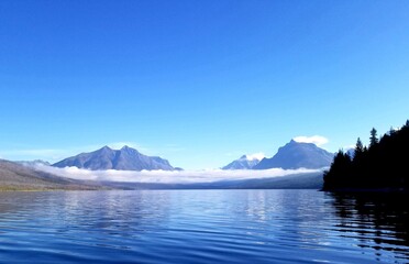 Morning fog over the lake