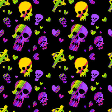 Halloween holiday ilettering in cartoon style. Use it for poster, background, card design. Vector illustration.