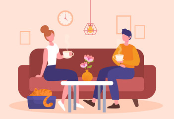 Fototapeta premium Romantic date at home
