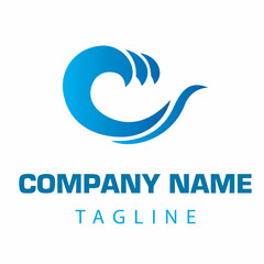 ocean wave logo vector design