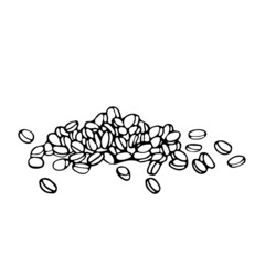 Vector image of animal feed. An isolated object of scattered pet food. Veterinary diet