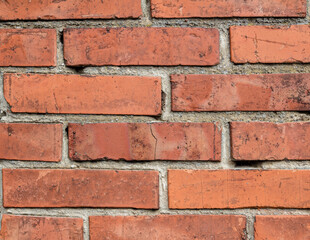 Fototapeta premium alte rote Backsteinwand als Hintergrund