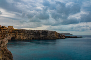 Fototapeta na wymiar The cliffs of Comino Island, Malta
