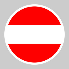 Flag of Austria vector illustration. Round Flat Icons..