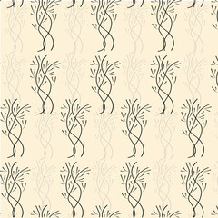 Botanical pattern illustration background art.Simple minimalistic wallpaper pattern with nature element. Vector illustration