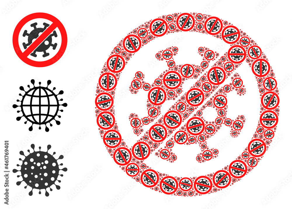 Aufkleber itself fractal mosaic stop virus. vector stop virus mosaic is composed with scattered itself stop vi