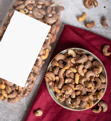 cashew in a ceramic plate