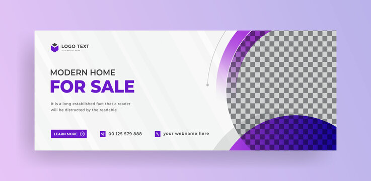Real Estate Facebook cover and banner template design, Modern abstract flat corporate real estate construction Facebook cover, banner, 
social media post, timeline cover and web banner template design