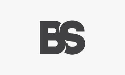 letter BS logo isolated on white background.