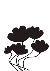 black leaf isolated on white background