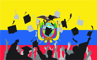 Graduation in ecuador universities - obrazy, fototapety, plakaty