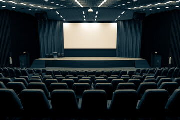auditorium cinema room scene - obrazy, fototapety, plakaty