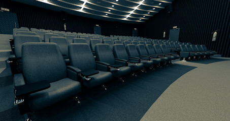 Naklejka premium auditorium cinema room scene