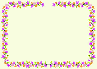 Floral square frame