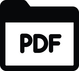 Pdf folder Isolated Vector icon which can easily modify or edit

