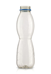 empty small soda bottle with no label