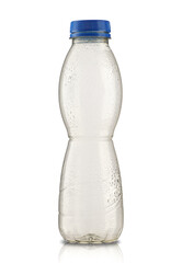 empty small soda bottle with no label