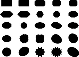 set of black and white icons