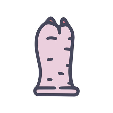 male mastrubator color vector doodle simple icon