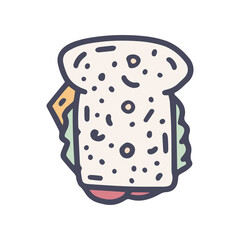 sandwich color vector doodle simple icon design