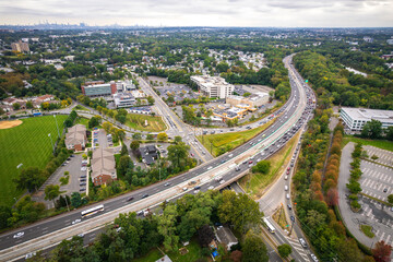Fototapeta premium Aerial Drone of Paramus New Jersey 