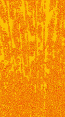 Light background in orange and yellow tones. Cool stylish contemporary art. Trendy abstract futuristic web design of banner. Grungy antique cover in oriental style. Stylish graphic decorative element.