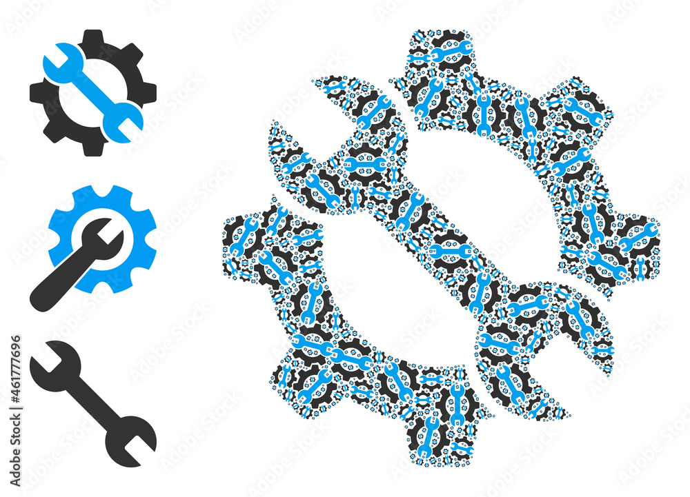 Poster itself fractal composition repair tools. vector repair tools fractal is constructed from random itse