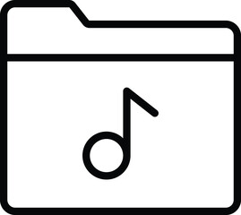 music folder Isolated Vector icon which can easily modify or edit

