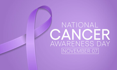 Cancer awareness day is observed every year on November 7, to raise awareness of cancer and to encourage its prevention, detection, and treatment. Vector illustration