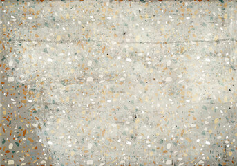 Old Concrete Grunge Vector Texture with Terrazzo Inclusions. Rough Finishing Wall. Textured Background