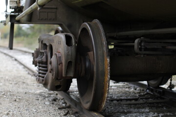 Fototapeta na wymiar train wheels