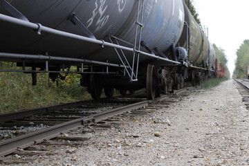 Fototapeta na wymiar train oil tanks