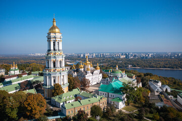  Kyiv Pechersk Lavra in Kyiv. View from drone